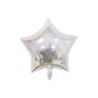Bexiga Metalizada Estrela Prata Holográfico 45cm Importado