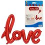 Bexiga Metalizada Love Vermelho 108x64cm Neo