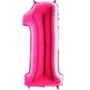 Bexiga Metalizada N° 1 Pink 40 cm Ref. PAF099 Partiu
