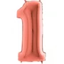 Bexiga Metalizada N° 1 Rose Gold 40 cm Ref. PAF056 Partiu