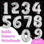 Bexiga Metalizada Nº 1 Prata 80cm Grande Silverplastic
