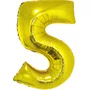 Bexiga Metalizada Nº 5 Ouro 80cm Grande Silverplastic