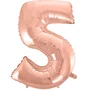 Bexiga Metalizada Nº 5 Rose Gold 40cm Silverplastic