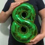 Bexiga Metalizada Nº 8 Verde 40cm Silverplastic