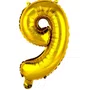 Bexiga Metalizada Nº 9 Ouro 40cm PartiuFestas