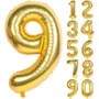 Bexiga Metalizada Nº 9 Ouro 40cm PartiuFestas