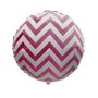 Bexiga Metalizada Redonda Pink 45 cm Chevron Neo