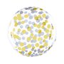 Bexiga Transparente Confeti Ouro 45cm 18pol Cromus