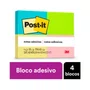 Bloco Adesivo Post-it 38mm x 50mm Cores Neon C/ 4un 3M