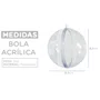 Bola Acrílica Transparente 6,5cm com 10 unidades Massari