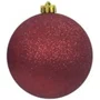 Bola de Natal 10cm Vermelha Fosca/Glitter 2 Un Matsumoto
