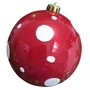 Bola de Natal 10cm Vermelha Poá Branco Matsumoto