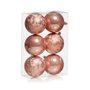Bola de Natal 8cm Rose Lisa/Texturizada 6 Un Cromus