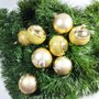 Bola de Natal 6cm Dourada Glitter e Frases 12 Un Global