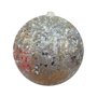 Bola de Natal Prata 8cm Decorada Matsumoto