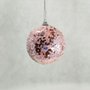Bola de Natal Rosa 8cm Decorada Matsumoto