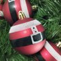 Bola de Natal 6cm Vermelha Roupa do Papai Noel 6 Un Global