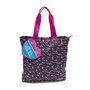 Bolsa Tote Flamingo Azul E Rosa Menininhas Tilibra