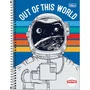 Caderneta Espiral 1/8 Capa Dura 80 Folhas Azul Astronauta Pepper Tilibra
