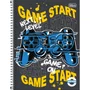 Caderneta Espiral 1/8 Capa Dura 80 Folhas Cinza Game Start Pepper Tilibra