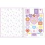 Caderno Brochura Univ CD 80fls Lilás Pastel Happy Tilibra