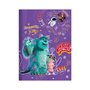 Caderno Brochura Universitário Capa Dura 80 Folhas Roxo Wall-e EVE Sullivan Boo Pixar Animativa