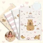 Caderno Broch CD Capivara Bege Capycuties 80Fls Animativa