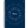 Caderno de Música Espiral Univ CD 80fls Azul Marinho