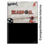 Caderno Deadpool Universitário 160 Folhas Preto Animativa