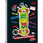 Caderno Espiral 1/4 Capa Dura 200 Folhas Preto Skate D+ Tilibra