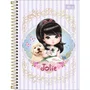 Caderno Espiral 1/4 Capa Dura 80 Folhas Azul Jolie Tilibra