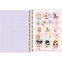 Caderno Espiral 1/4 Capa Dura 80 Folhas Azul Jolie Tilibra
