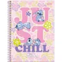 Caderno Espiral Capa Dura 80 Fls Rosa Just Stitch Foroni