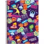 Caderno Espiral Capa Dura 80 Fls Roxo Divertidamente 2 Foroni