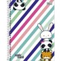 Caderno Espiral Univ CD 200fls Branco Lovely Friend Tilibra