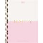 Caderno Esp Univ Capa Dura 160 Fls Rosa Happy Tilibra