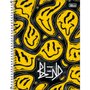 Caderno Espiral Universitário Capa Dura 160 Folhas Amarelo Emoji Smile Hype Tilibra
