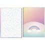 Caderno Espiral Univ CD 160fl Branco Unicórnio Blink Tilibra