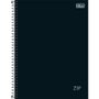 Caderno Espiral Univ CD 160fls Preto Zip Tilibra