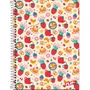 Caderno Espiral Universitário Capa Dura 200 Fls Amarelo Morangos Flip+ Tilibra