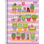 Caderno Espiral Universitário Capa Dura 200 Fls Lilás Cacto Flip+ Tilibra