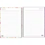 Caderno Espiral Universitário Capa Dura 200 Fls Rosa Gatos Flip+ Tilibra