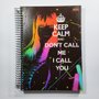 Caderno Espiral Univ CD 200fls Keep Calm São Domingos
