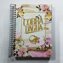 Caderno Espiral Universitário Capa Dura 300 folhas Branco Glitter Cobra D’agua São Domingos