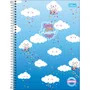 Caderno Espiral Universitário Capa Dura 80 folhas Azul Pepper Tilibra