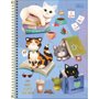 Caderno Esp Univ CD 80 Fls Azul Purrfect Cats Tilibra