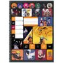 Caderno Espiral Universitário Capa Dura 80Fls Amarelo Kurama Naruto São Domingos