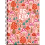 Caderno Espiral Universitário Capa Dura 96 Fls Rosa Cogumelos D+ Tilibra