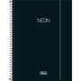 Caderno Espiral Univ 160fls Preto Neon Tilibra