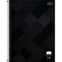 Caderno Quadriculado 7mm x 7mm Espiral Universitário Capa Dura 80 Folhas Preto Zip Tilibra